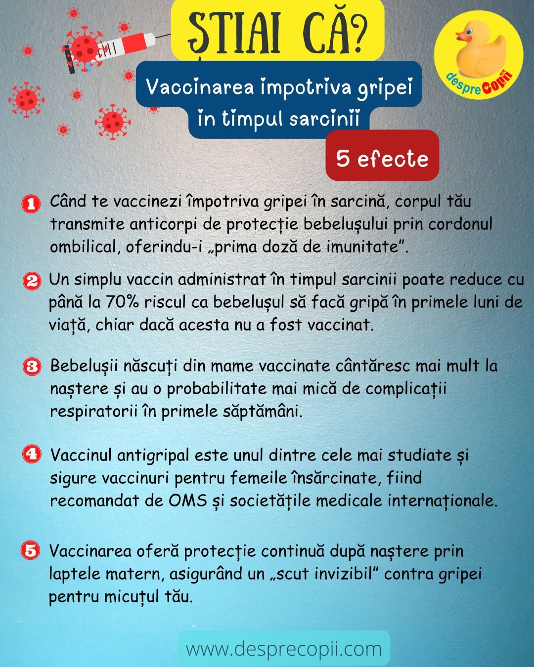 vaccin gripa sarcina